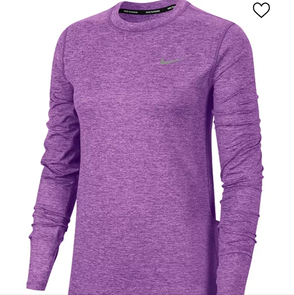 Nike Running Dri-Fit Purple Long Sleeve Tee Small